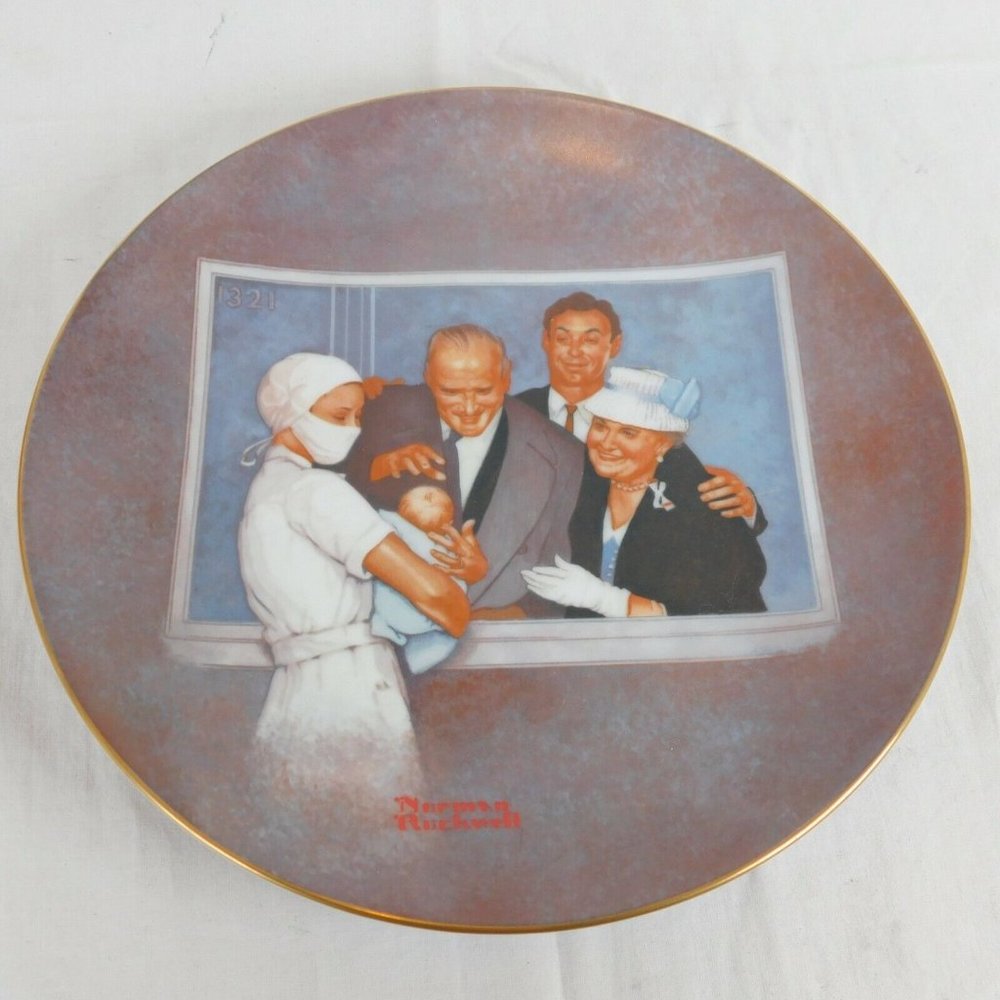 Norman Rockwell Collector Plate “New Arrival” American Family Series II 1980